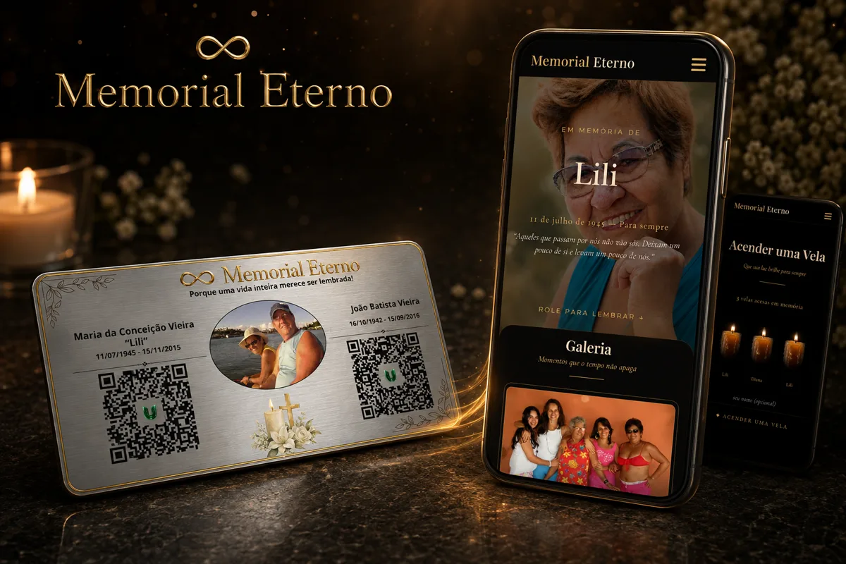 Capa do Memorial Eterno criado em homenagem a Lili