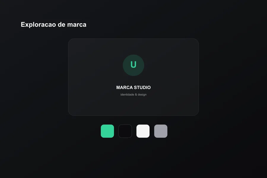 Conceito de exploração de marca e paleta de cores