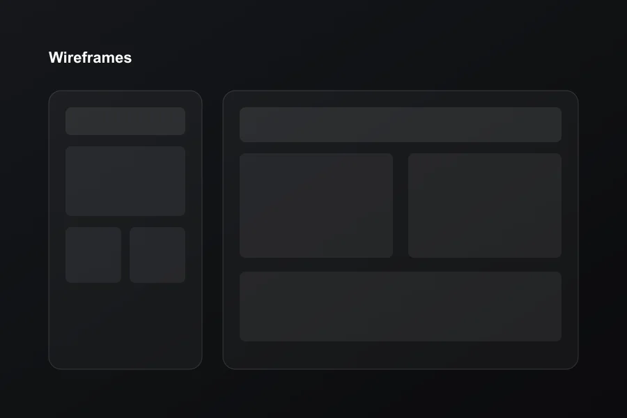 Conceito de wireframes de baixa fidelidade